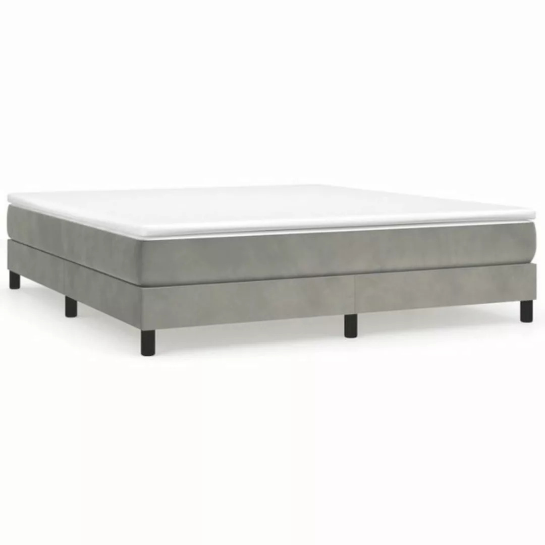 Vidaxl Boxspringbett Hellgrau 180x200 Cm Samt günstig online kaufen