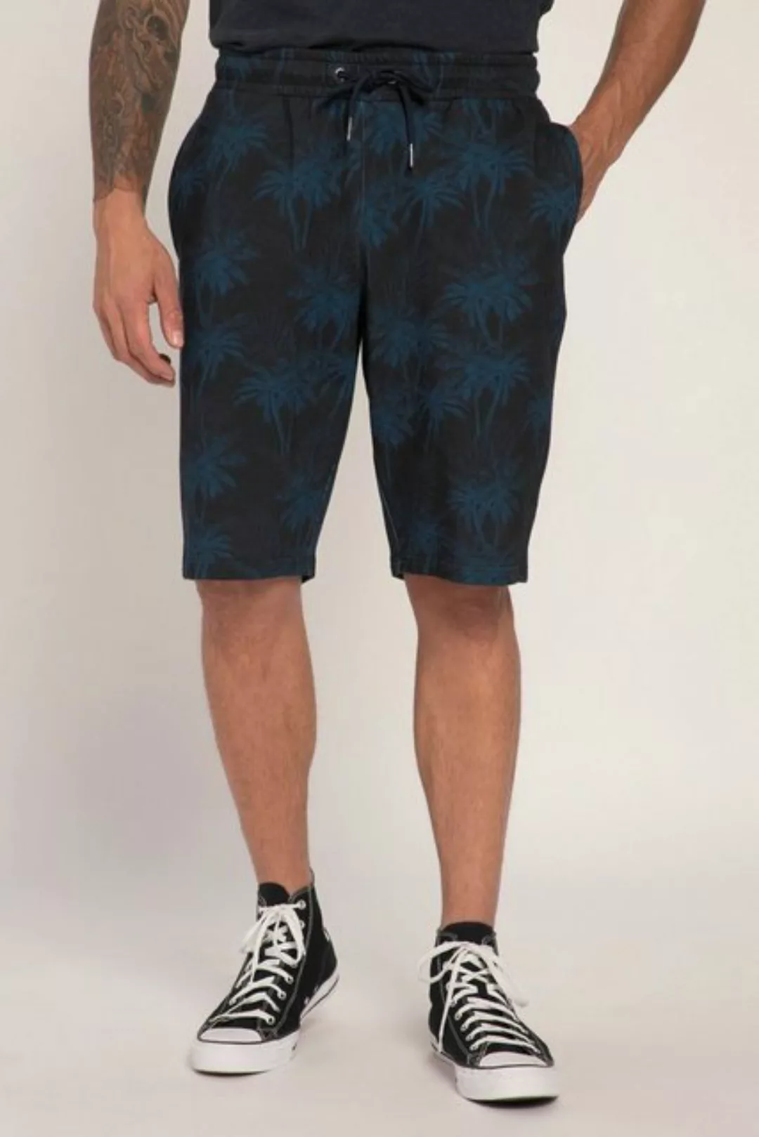 JP1880 Bermudas Sweatbermuda Palmen Print Elastikbund günstig online kaufen