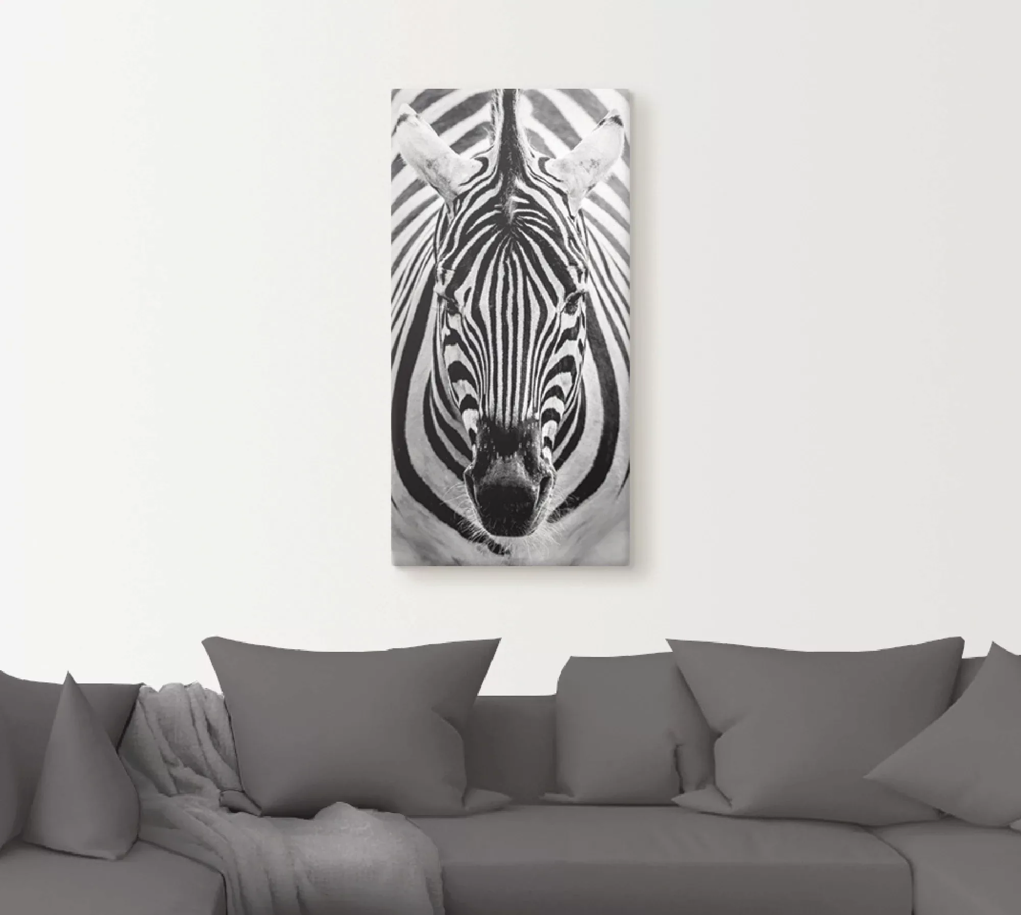 Artland Wandbild "Zebra", Wildtiere, (1 St.), als Leinwandbild, Poster, Wan günstig online kaufen