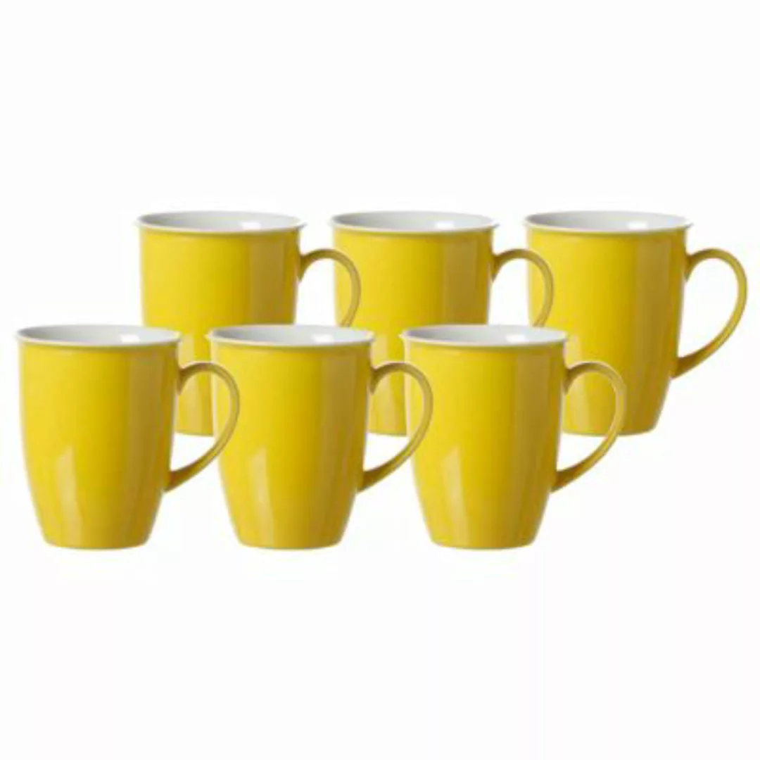 Ritzenhoff & Breker DOPPIO Kaffeebecher 320 ml Gelb 6er Set Kaffeebecher ge günstig online kaufen