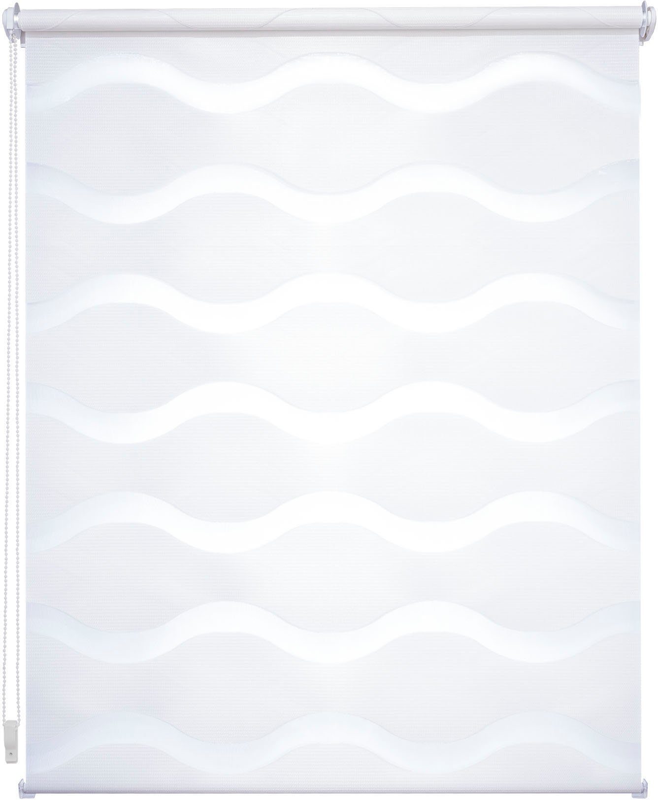 Liedeco Doppelrollo »Wave«, Lichtschutz, ohne Bohren, freihängend, Klemmfix günstig online kaufen