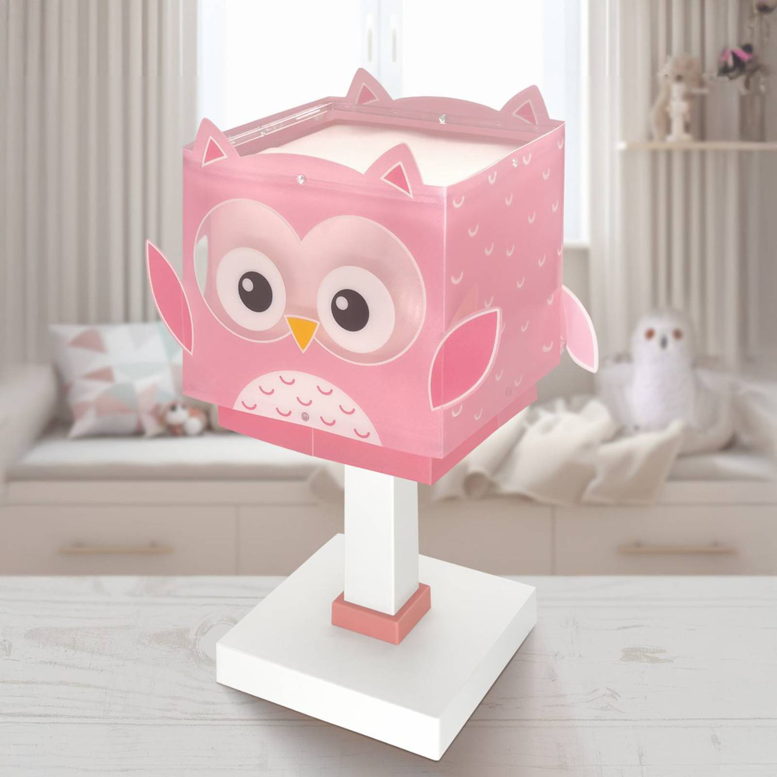 Dalber Tischleuchte Little Owl, rosa, E14 günstig online kaufen