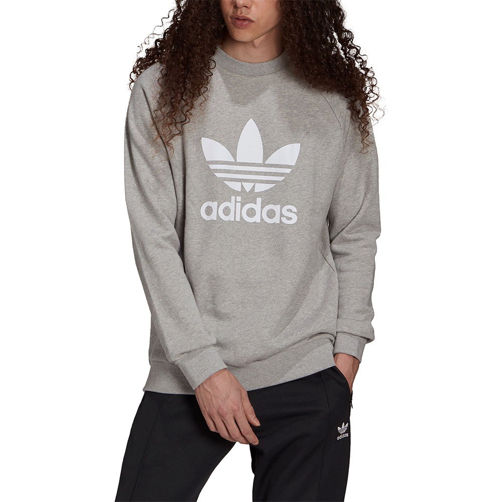 Adidas Originals Trefoil Crew Sweatshirt XS Medium Grey Heather / White günstig online kaufen