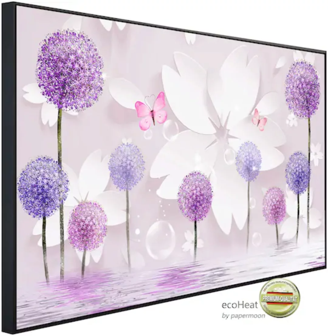 Papermoon Infrarotheizung »Muster mit Blumen und Wasser« günstig online kaufen