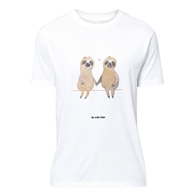 Mr. & Mrs. Panda T-Shirt Faultier Pärchen - Weiß - Geschenk, Shirt, Party, günstig online kaufen