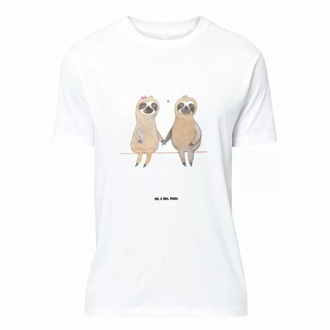 Mr. & Mrs. Panda T-Shirt Faultier Pärchen - Weiß - Geschenk, Shirt, Party, günstig online kaufen