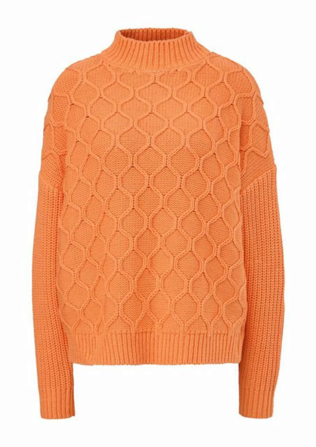 comma casual identity Sweatshirt Strickpullover, ORANGE günstig online kaufen