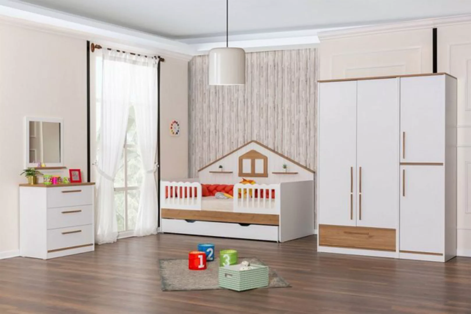 Xlmoebel Bett Stabiles Komplett-Set für das Kinderzimmer: Designer-Bett und günstig online kaufen