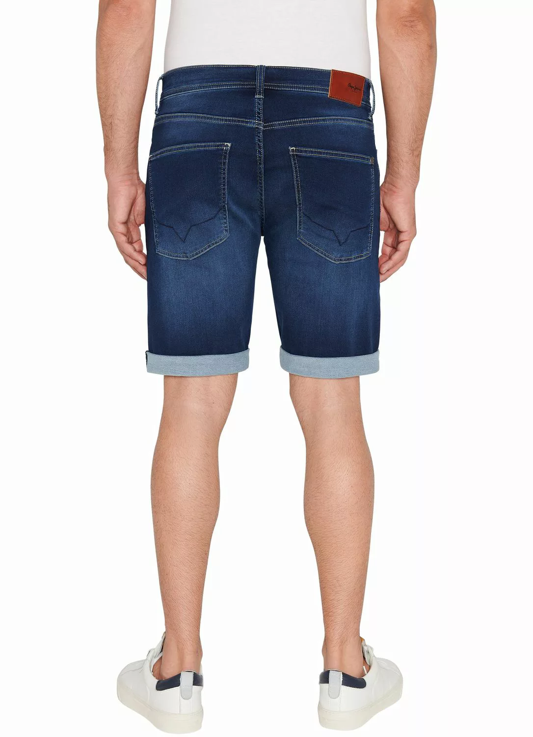 Pepe Jeans Herren Jeans Short SLIM GYMDIGO SHORT - Slim Fit - Blau - Dark B günstig online kaufen