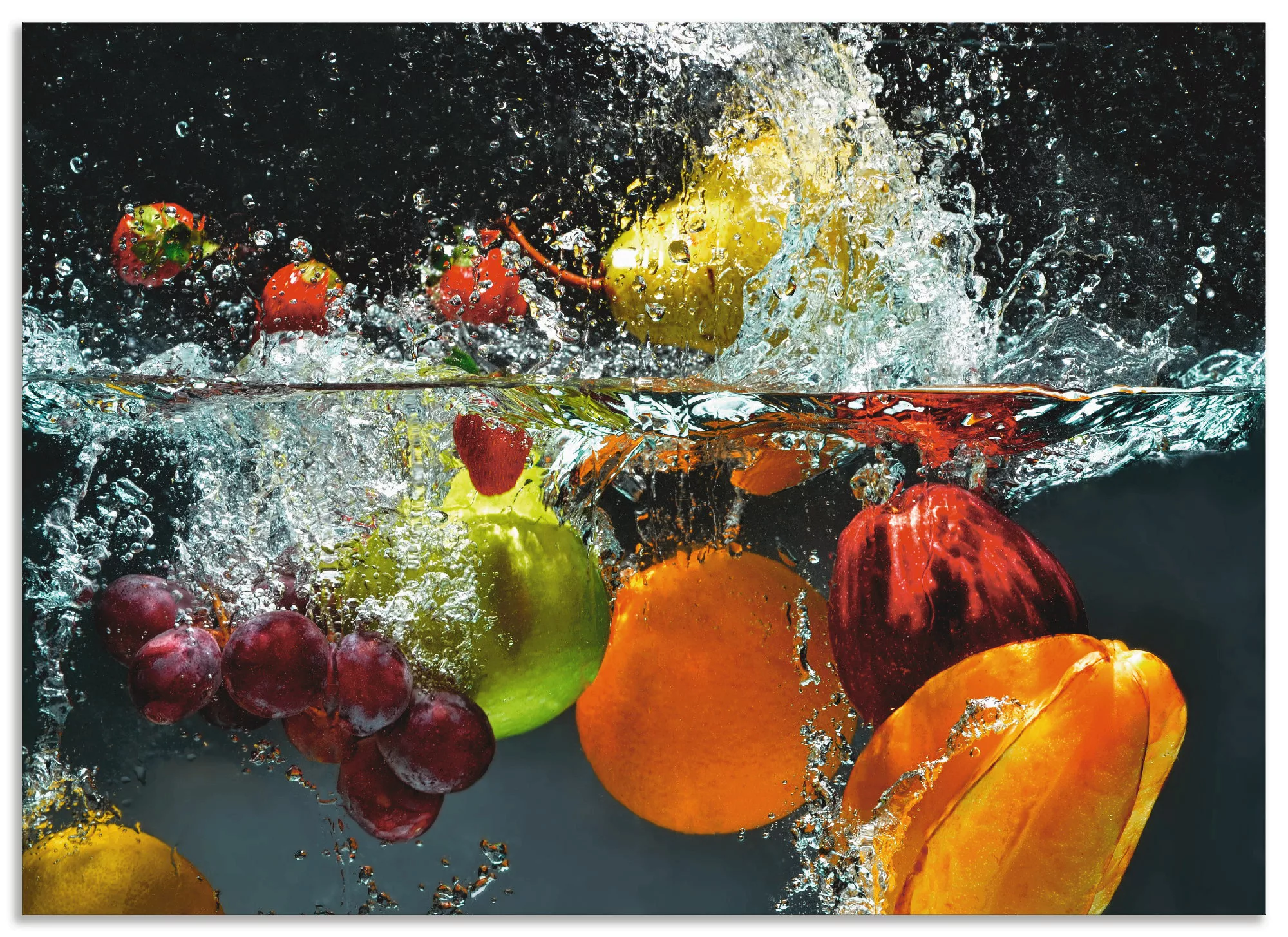 Artland Küchenrückwand "Spritzendes Obst auf dem Wasser", (1 tlg.), Alu Spr günstig online kaufen