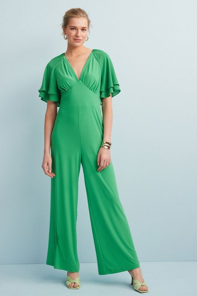 Next Jumpsuit Jumpsuit mit V-Ausschnitt und Trompetenärmeln (1-tlg) günstig online kaufen