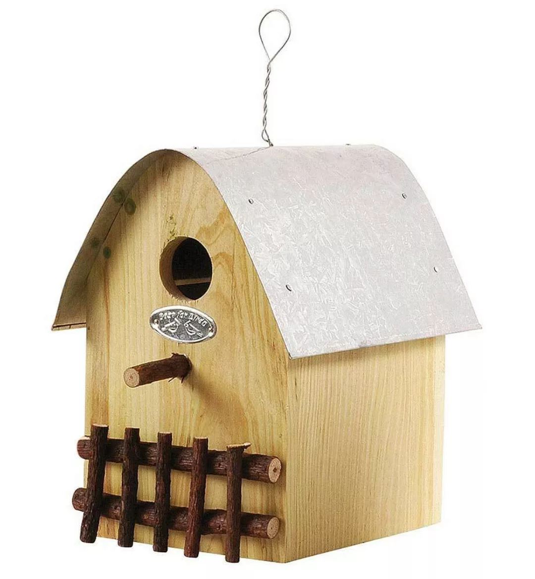 Vogelhaus Nistkasten Holz Natur Vogelfutterhaus 21cm günstig online kaufen