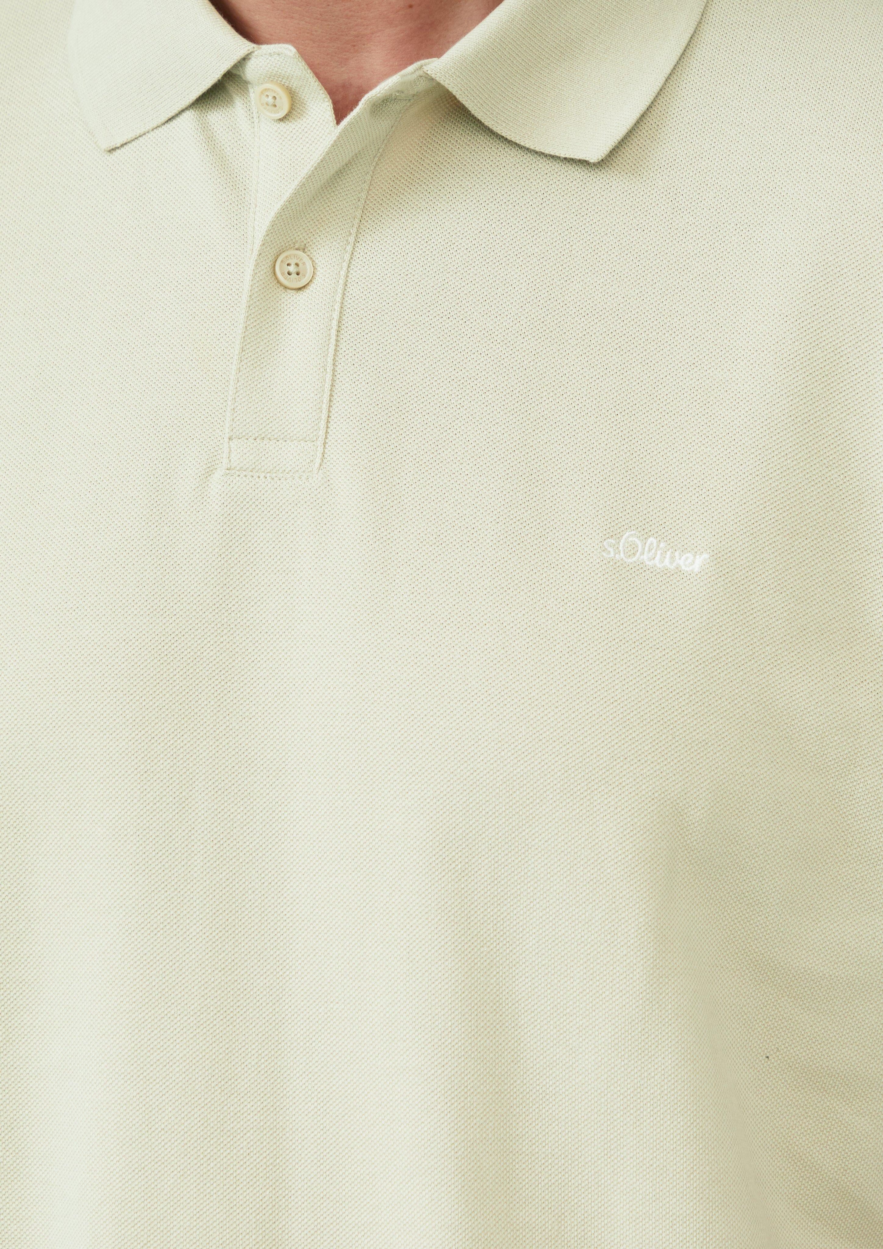 s.Oliver Kurzarmshirt Poloshirt aus Baumwollpiqué Stickerei günstig online kaufen