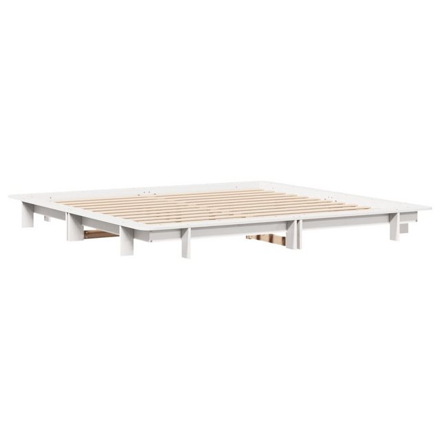 vidaXL Bett Massivholzbett ohne Matratze Weiß 180x200 cm Kiefernholz günstig online kaufen