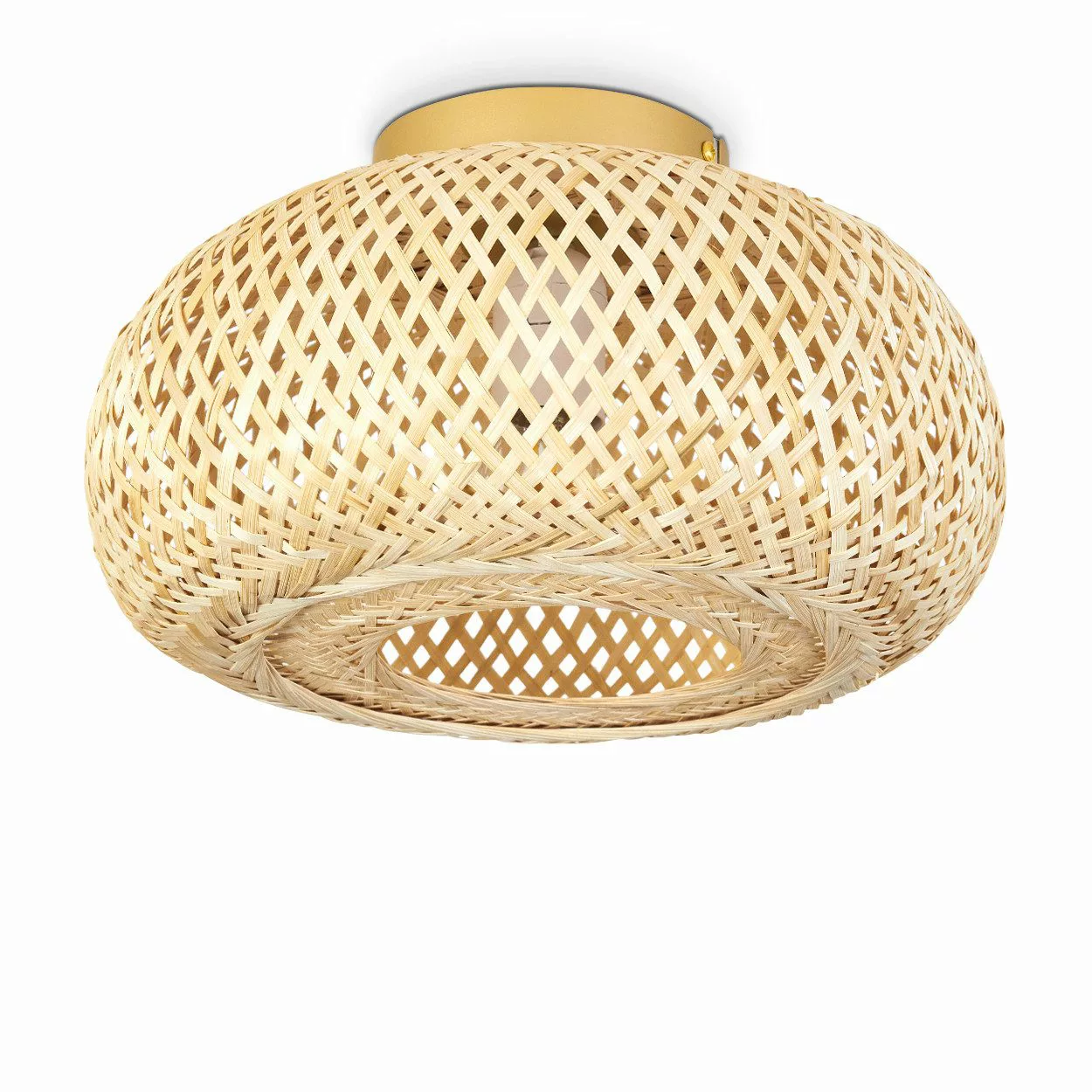hofstein Deckenleuchte »Decollatura« Deckenlampe aus Metall/Bambus günstig online kaufen