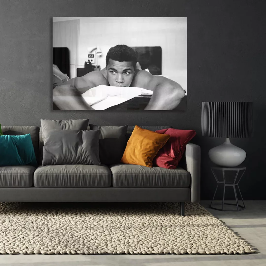 queence Acrylglasbild "Ali", Schwarz-Weiß-Mann-Stars, Muhammad Ali, Fine Ar günstig online kaufen