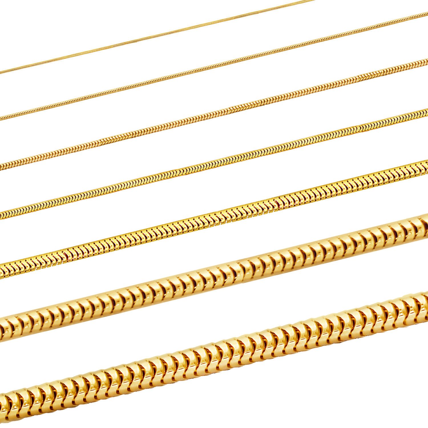 HOPLO Schlangenkette Goldkette Schlangenkette Länge 40cm günstig online kaufen