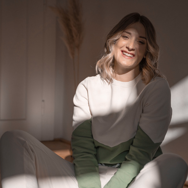 Elvie - Sweater Aus Biobaumwolle, Berry-beige/mint-beige günstig online kaufen