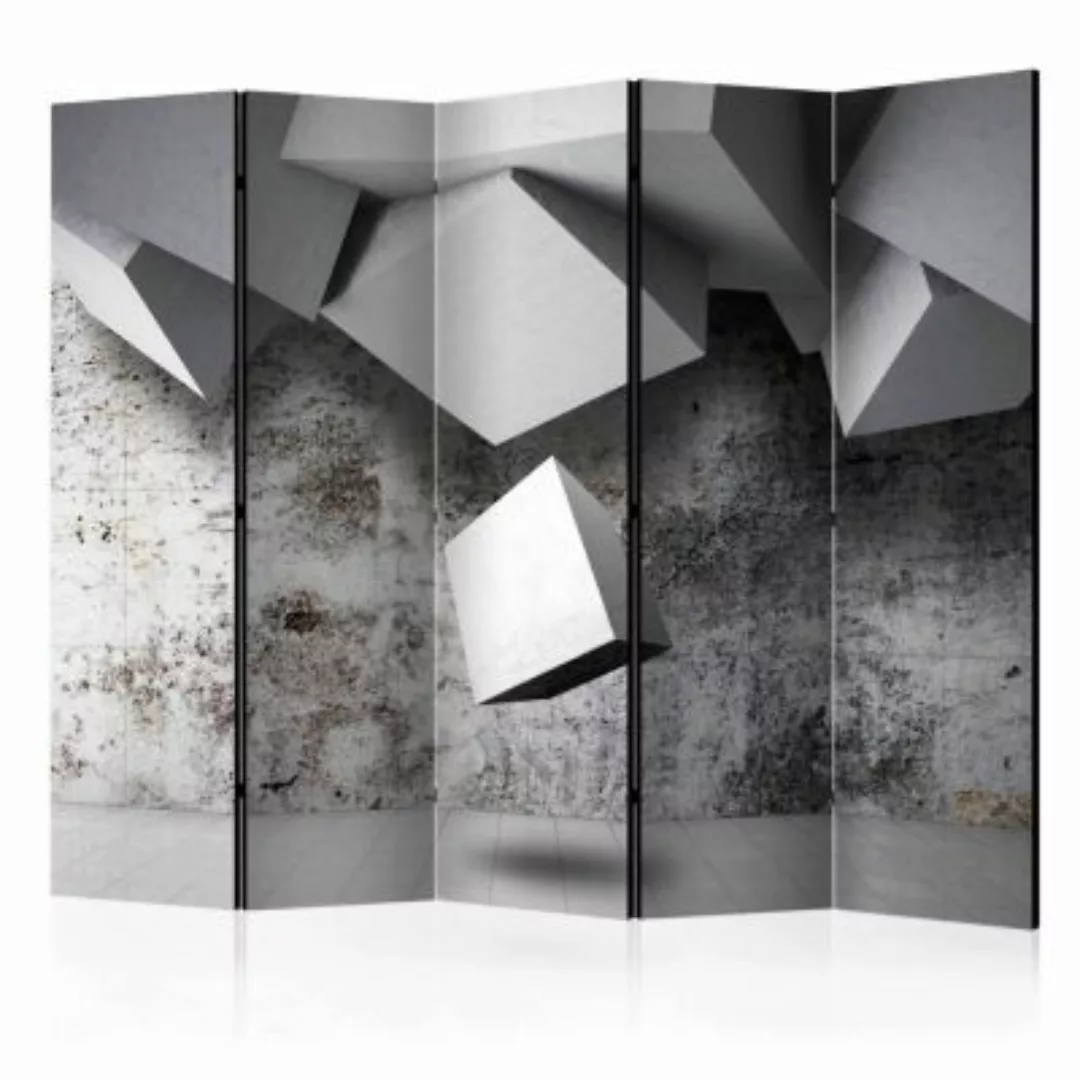 artgeist Paravent Geometric rain II [Room Dividers] grau Gr. 225 x 172 günstig online kaufen