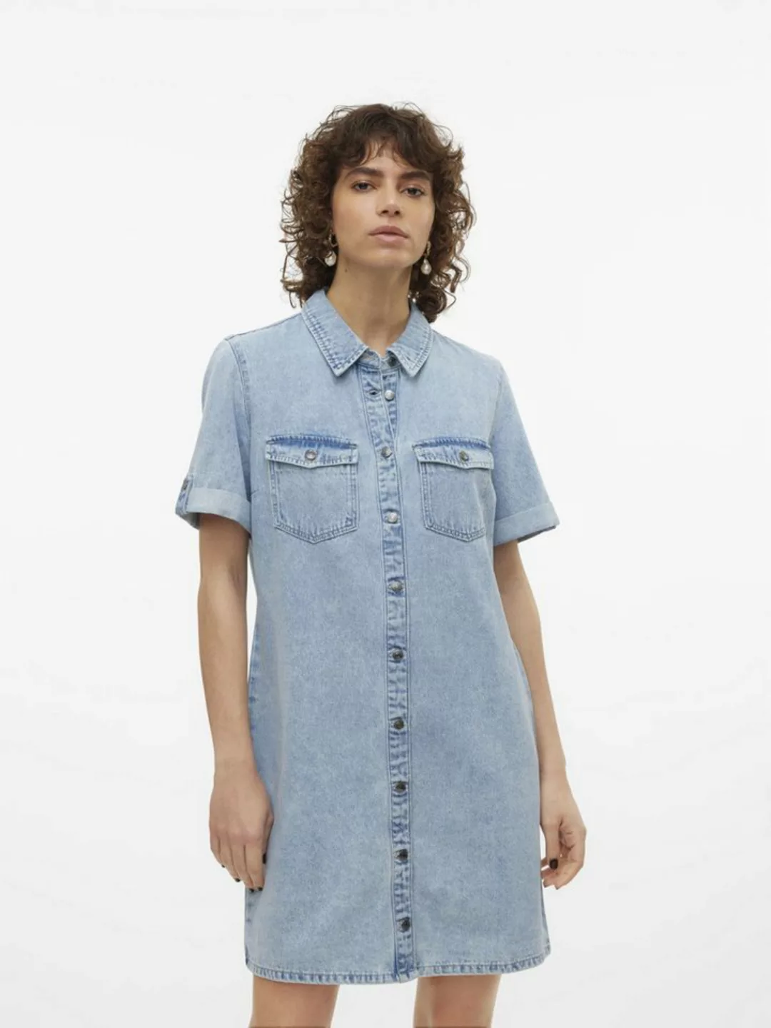 Vero Moda Jeanskleid VMJENNIE SS SHORT DENIM DRESS NOOS günstig online kaufen