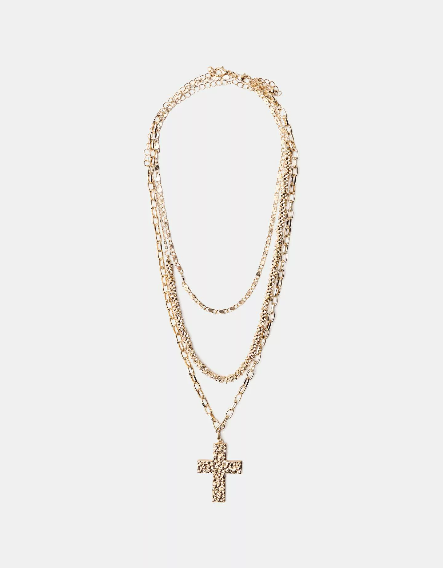 Bershka 3er-Pack Halsketten Mit Kreuz Damen Gold günstig online kaufen