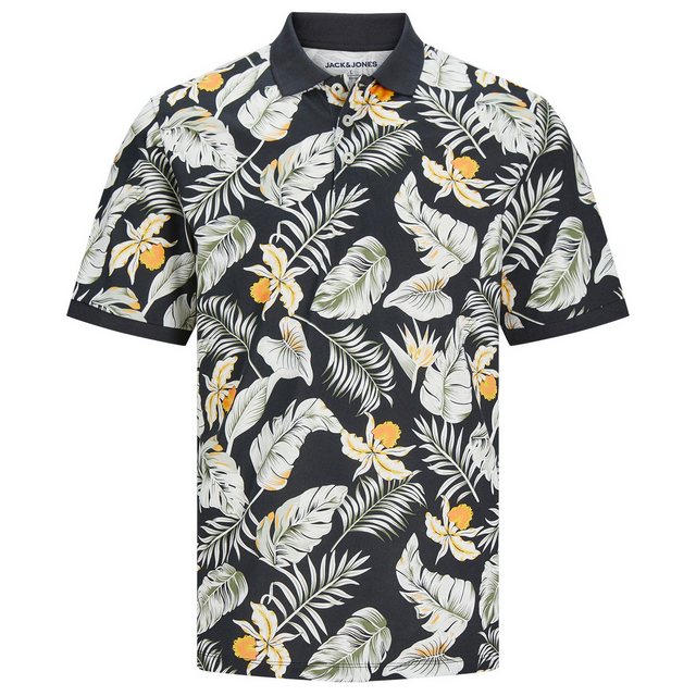 Jack & Jones Poloshirt Jack&Jones Poloshirt XXL schwarz floral bedruckt JJC günstig online kaufen