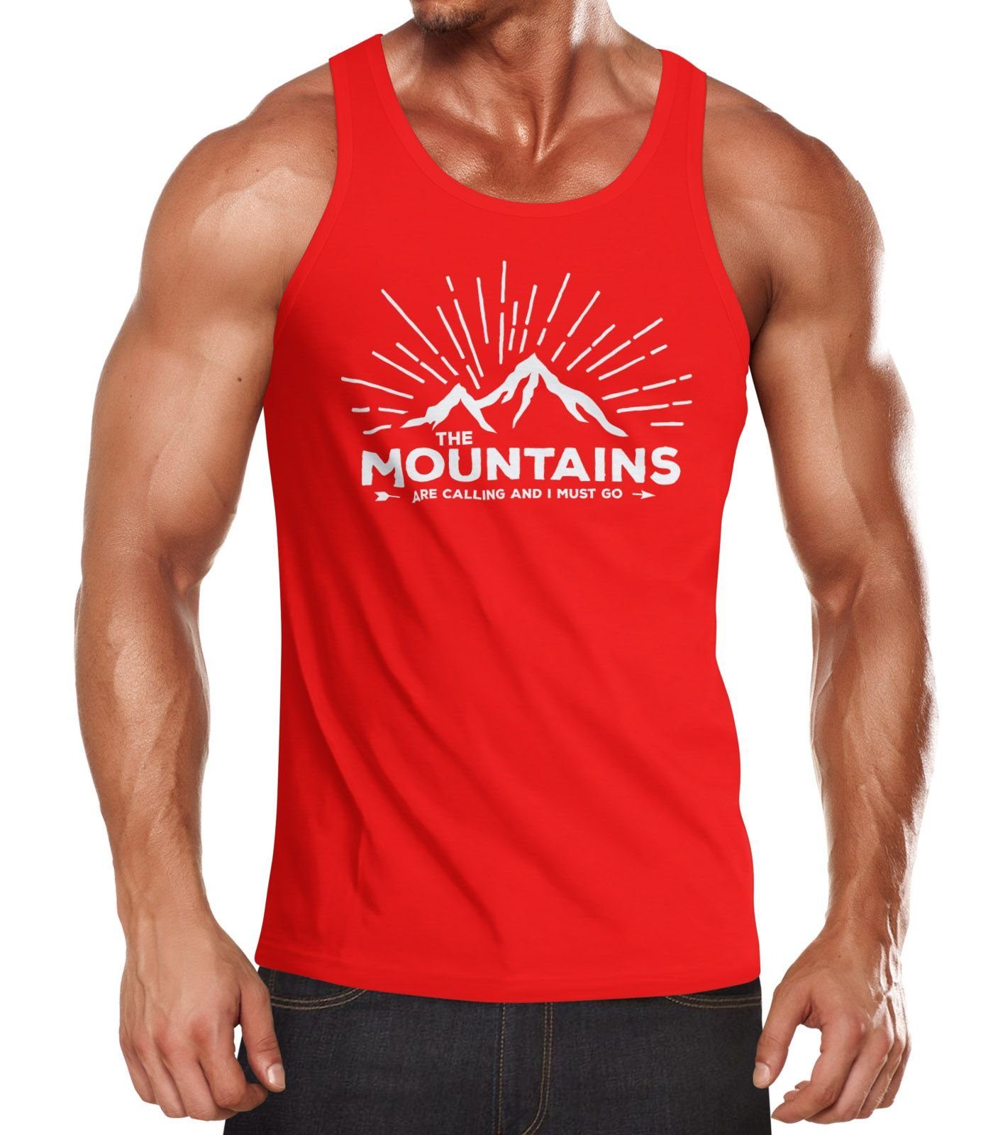 MoonWorks Tanktop Herren Tanktop The Mountains günstig online kaufen