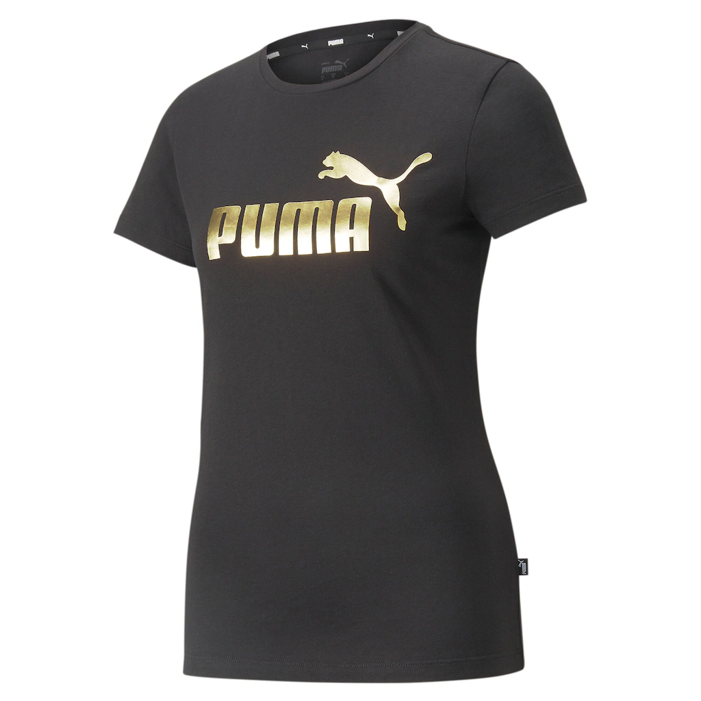 PUMA T-Shirt "ESS+ METALLIC LOGO TEE" günstig online kaufen