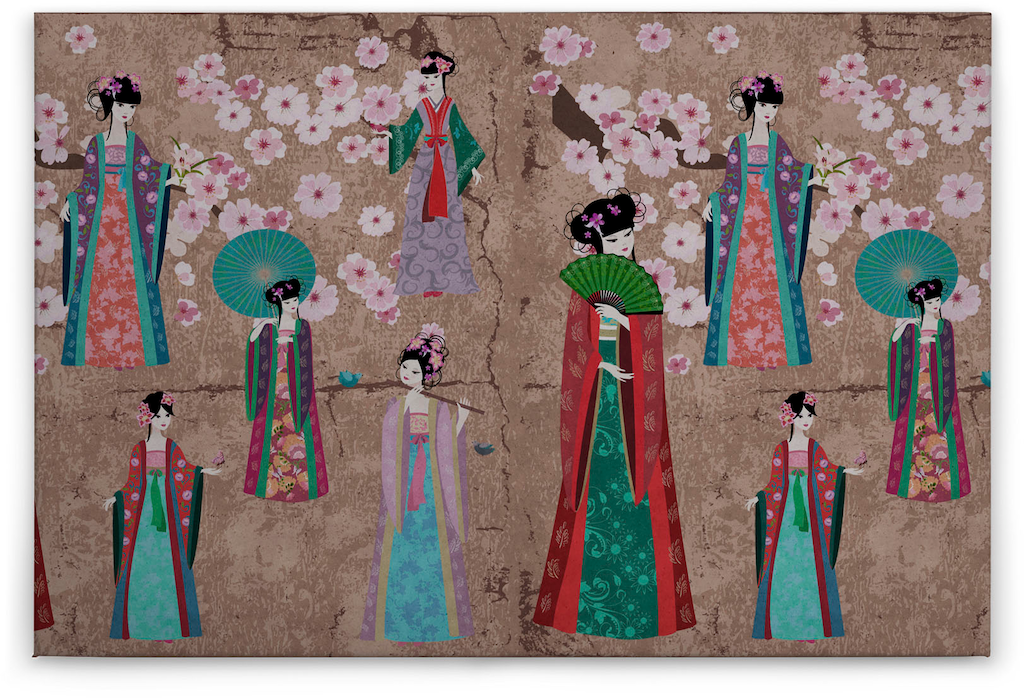 A.S. Création Leinwandbild "kimono", (1 St.), Keilrahmen Bild Asiatisch günstig online kaufen
