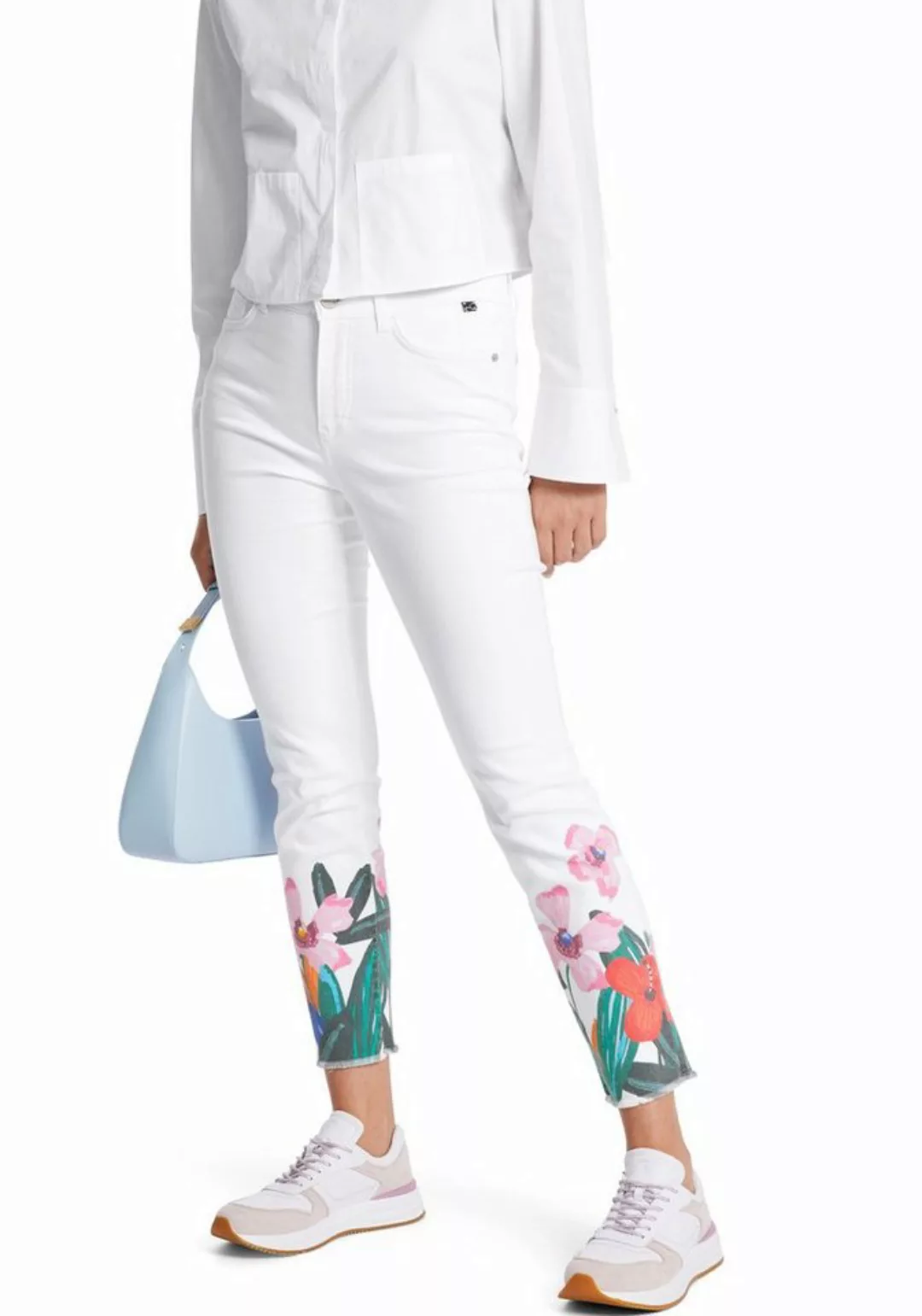 Marc Cain 7/8-Jeans "Pants Flower Vichy" Premium Damenmode mit floralem Pri günstig online kaufen