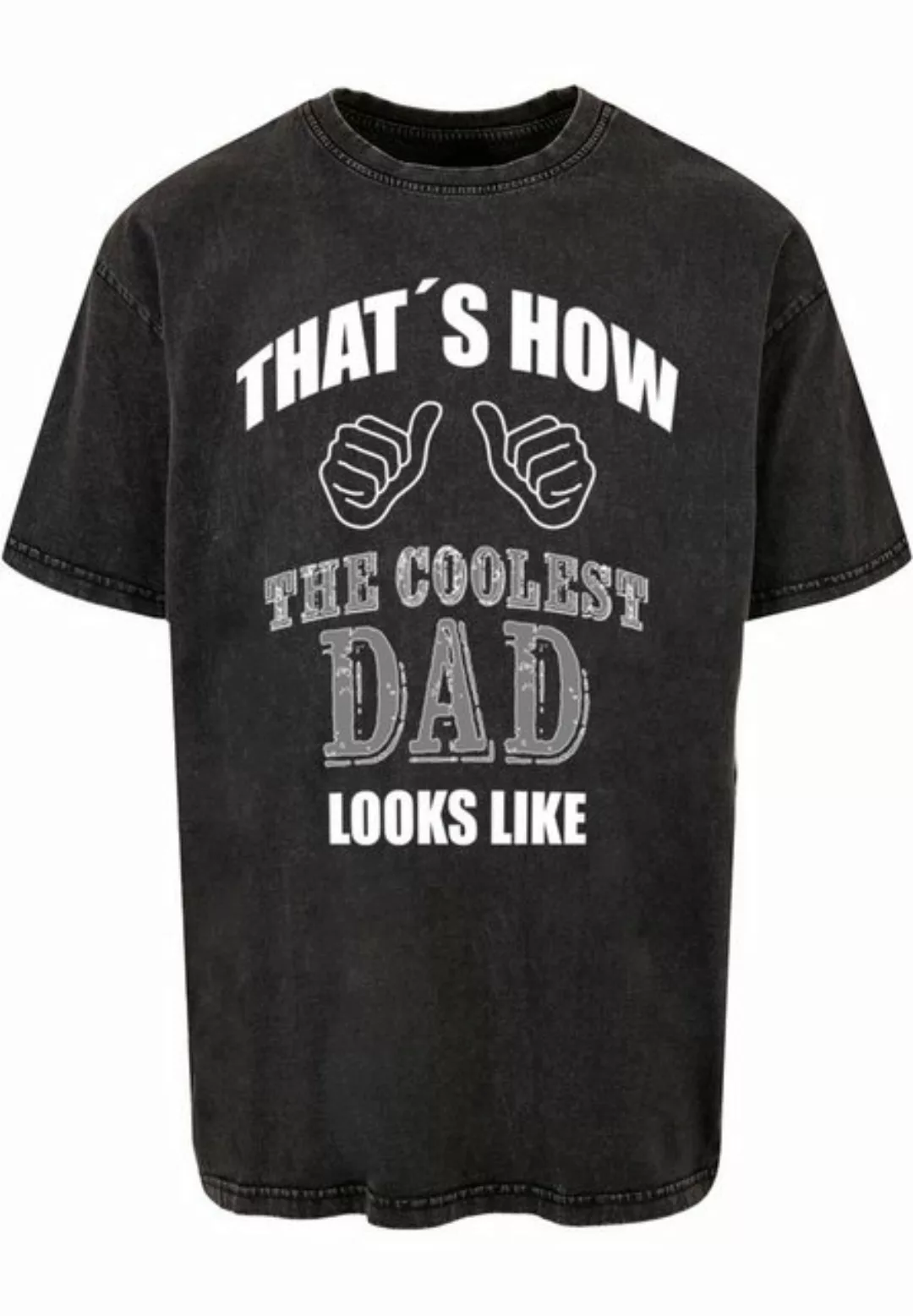Merchcode T-Shirt Merchcode Herren Coolest Dad Acid Washed Heavy Oversized günstig online kaufen