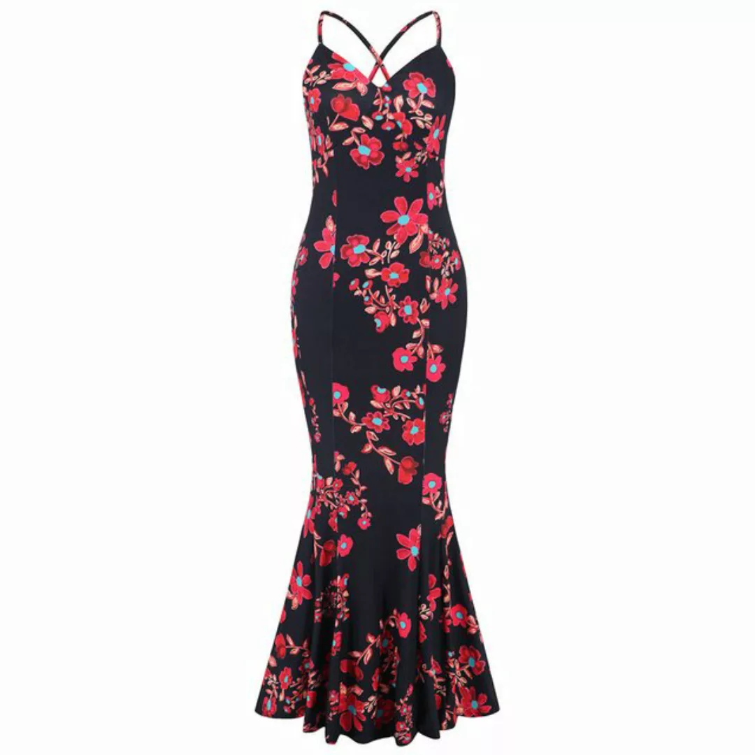 AFAZ New Trading UG Sommerkleid Sommer Lang Kleid Flügelärmel Rüsche Strand günstig online kaufen