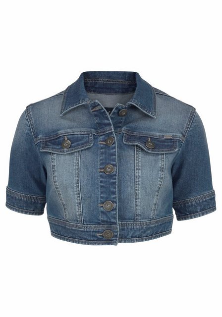 Arizona Jeansjacke aus Baumwollmischung, figurbetont, extrakurz, in Stretch günstig online kaufen