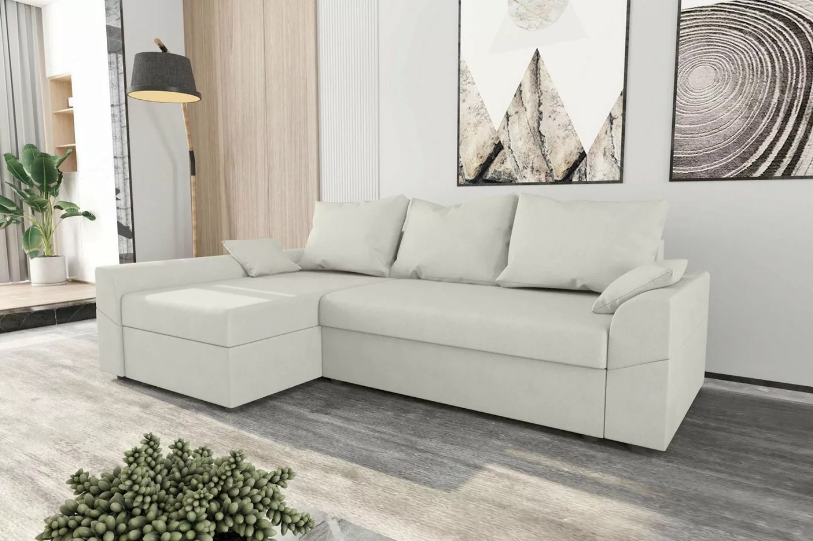 99rooms Ecksofa Aurora, L-Form, Eckcouch, Sofa, Sitzkomfort, mit Bettfunkti günstig online kaufen