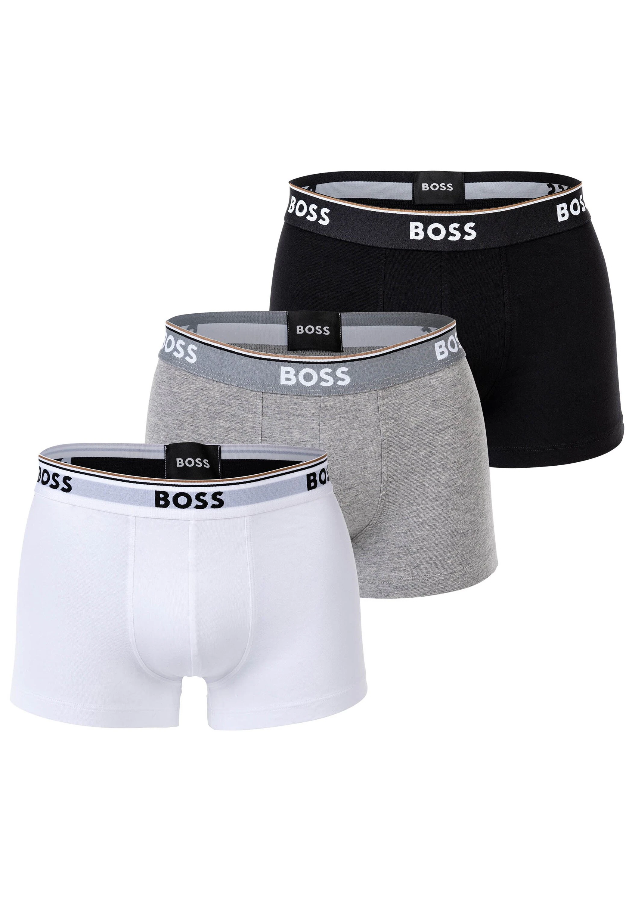 BOSS Boxer, (Packung, 3 St., 3er-Pack), mit BOSS Schriftzug auf dem Bund günstig online kaufen