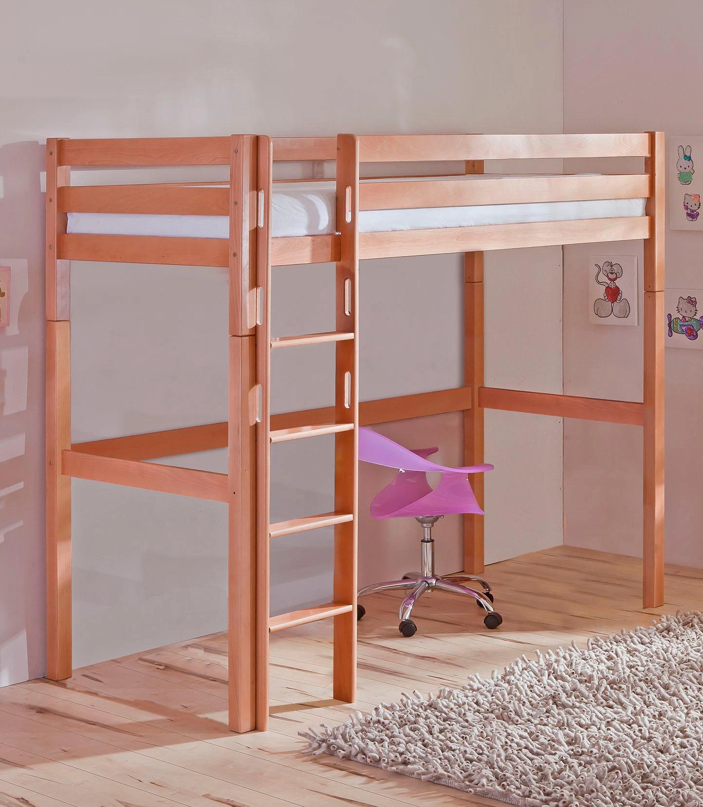 Relita Hochbett "Toli", mit Rolllattenrost, umbaufähig zum Einzelbett günstig online kaufen