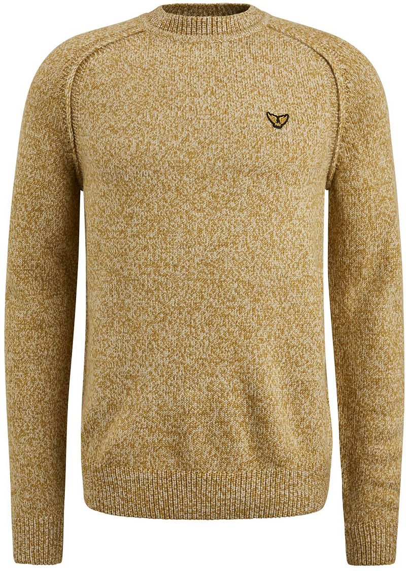 PME Legend Pullover Wool Mix Melange Gelb - Größe XL günstig online kaufen