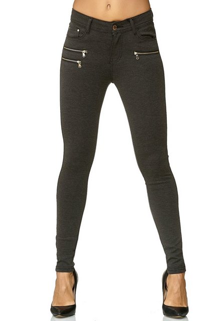 Elara Jeggings Elara Damen Stretch Hose Skinny Fit Jegging (1-tlg) günstig online kaufen