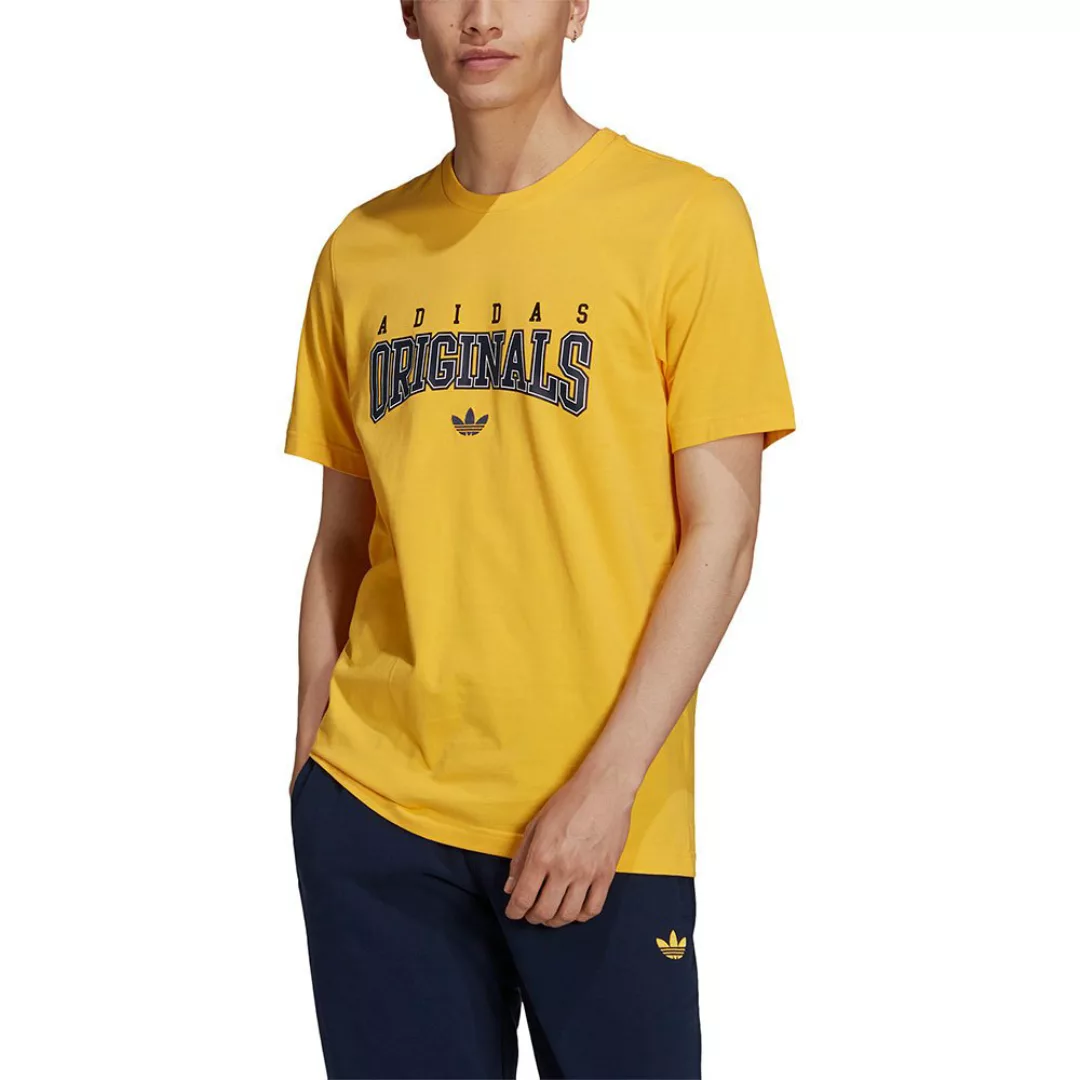 Adidas Originals Script Kurzarm T-shirt XS Bold Gold günstig online kaufen