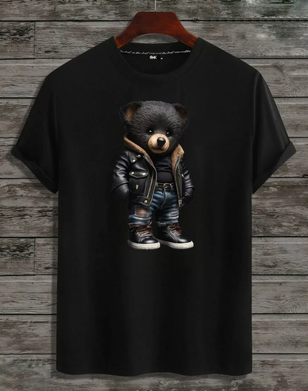 RMK T-Shirt Herren Shirt Sommer Teddybär Bär Bear aus Baumwolle günstig online kaufen