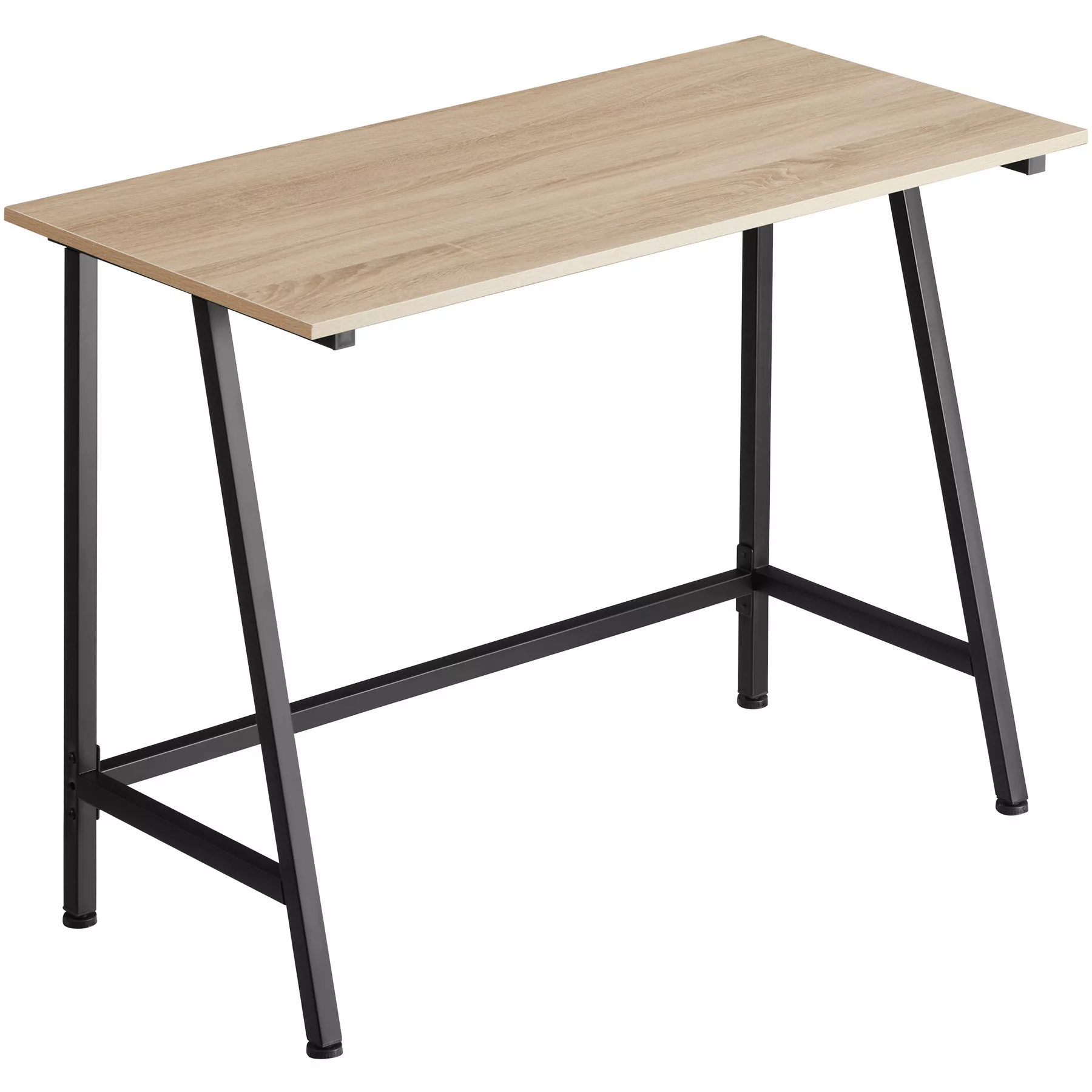 Schreibtisch Newton 100x50x77cm - Industrial Holz hell, Eiche Sonoma günstig online kaufen