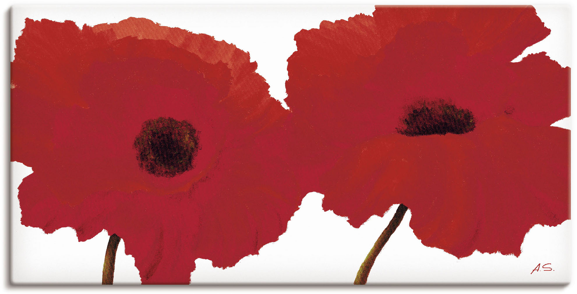 Artland Wandbild "Roter Mohn II", Blumen, (1 St.), als Alubild, Outdoorbild günstig online kaufen