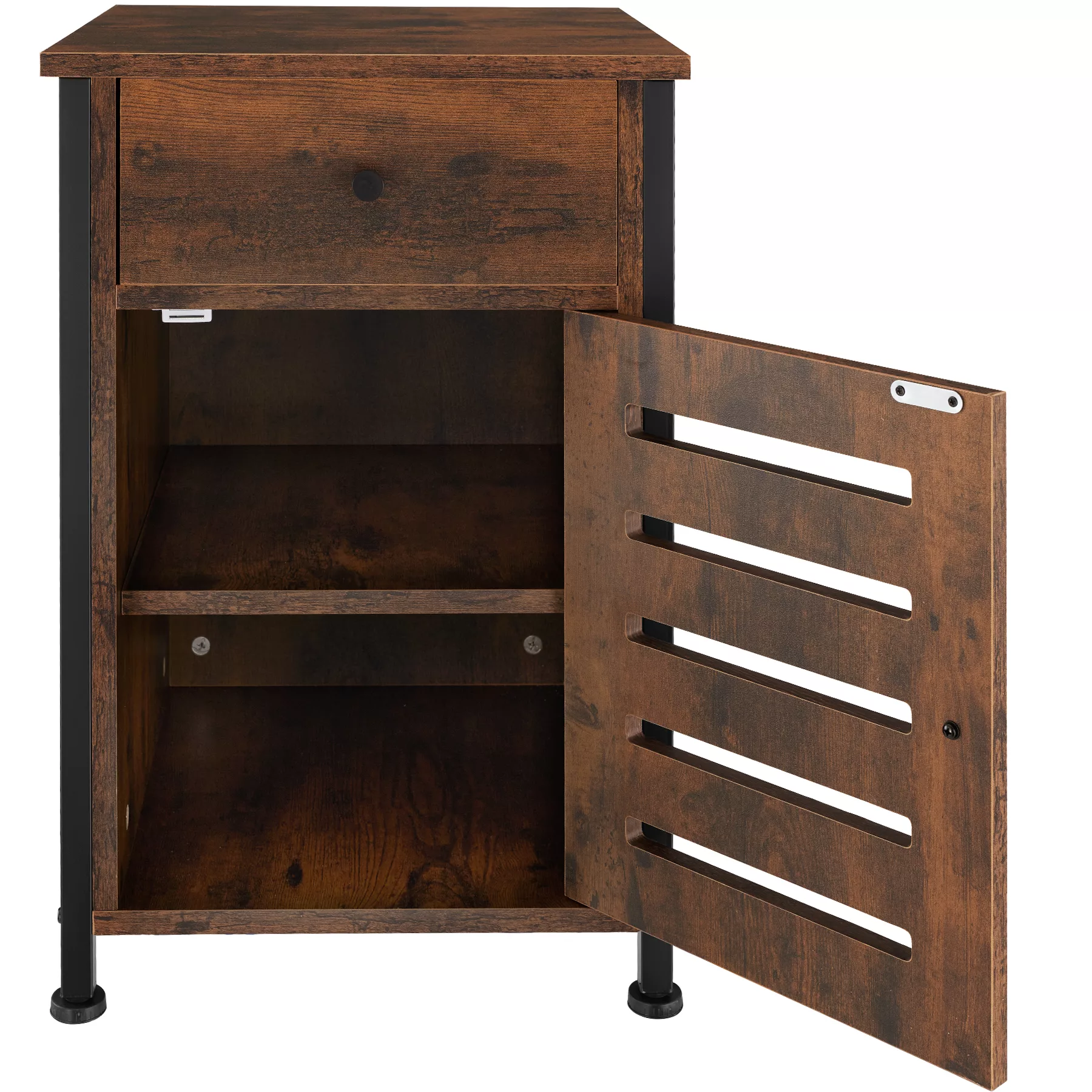 Nachttisch Waterford 40x42x60,5cm - Industrial Holz dunkel, rustikal günstig online kaufen