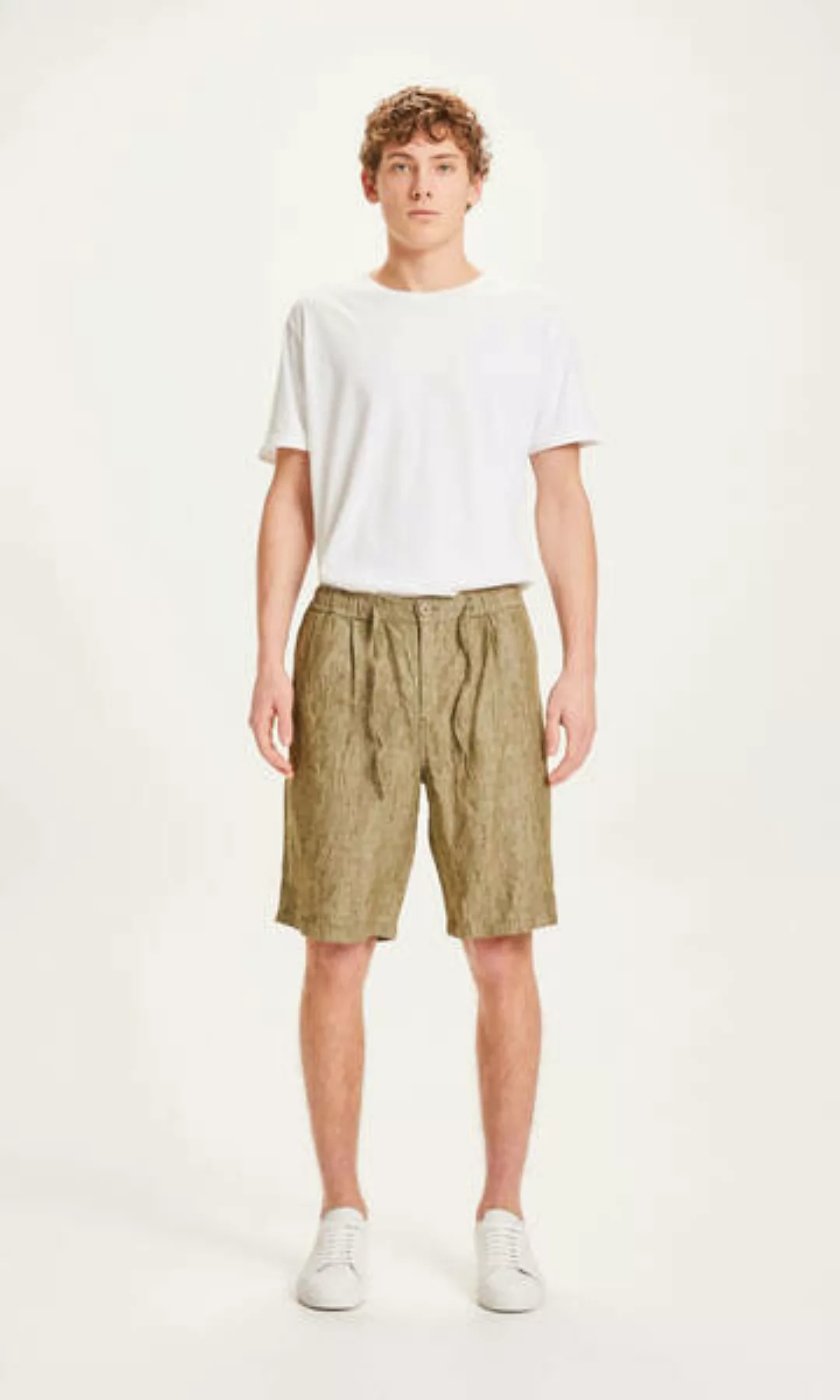 Herren Shorts "Fig Loose Linen Shorts" Von Knowledgecotton Apparel - Vegan günstig online kaufen