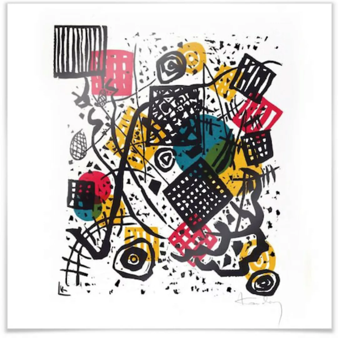 Wall-Art Poster »Kandinsky Kleine Welten abstrakt«, Abstrakt, (1 St.), Post günstig online kaufen