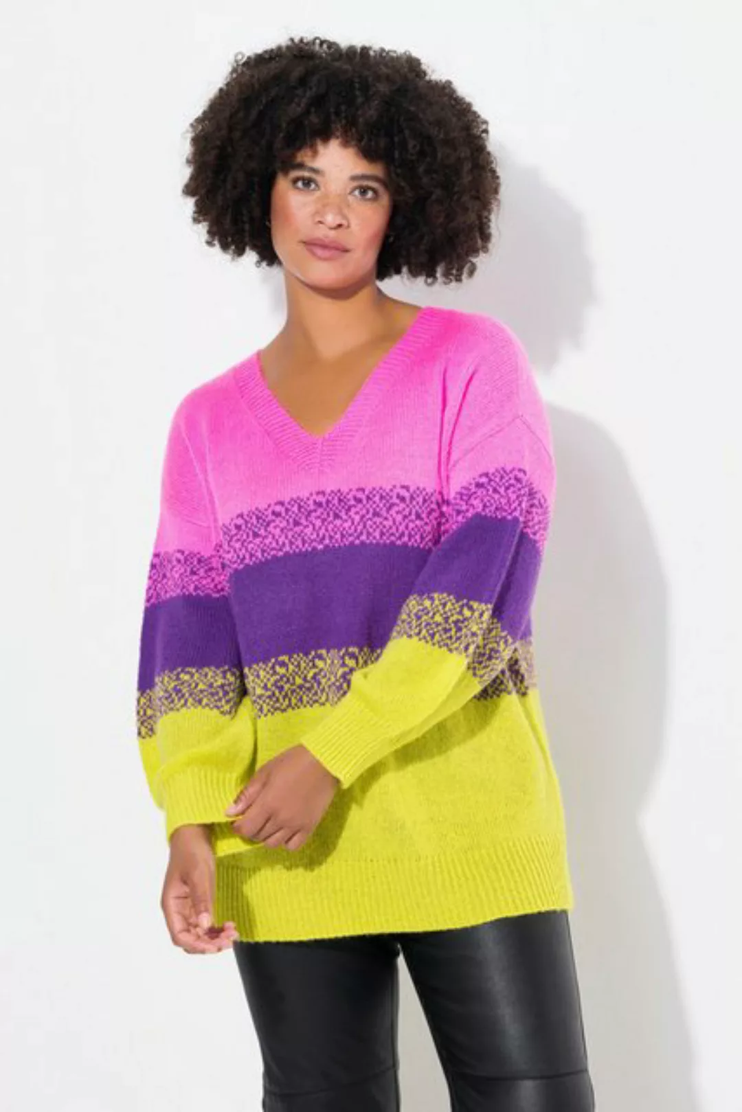 Angel of Style Fleecepullover Pullover oversized Colorbocking Seitenschlitz günstig online kaufen