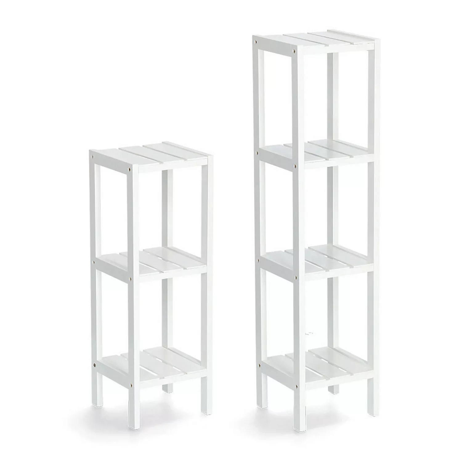 Zeller Standregal mit 3 Ablagen MDF 22 cm x 22 cm x 65 cm Weiß günstig online kaufen