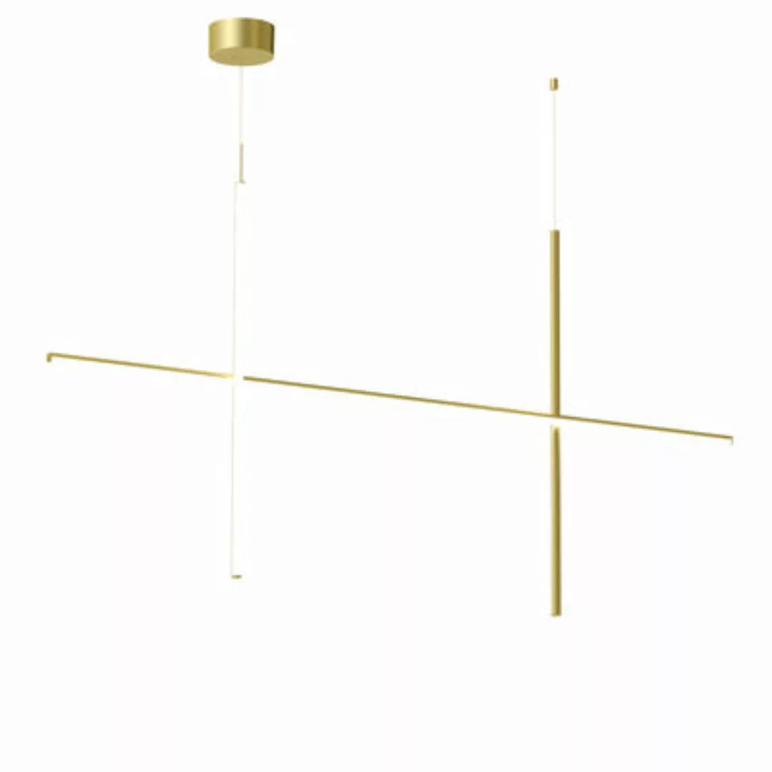 Pendelleuchte Coordinates S2 gold metall LED / L 176 cm x H 92 cm - Flos - günstig online kaufen