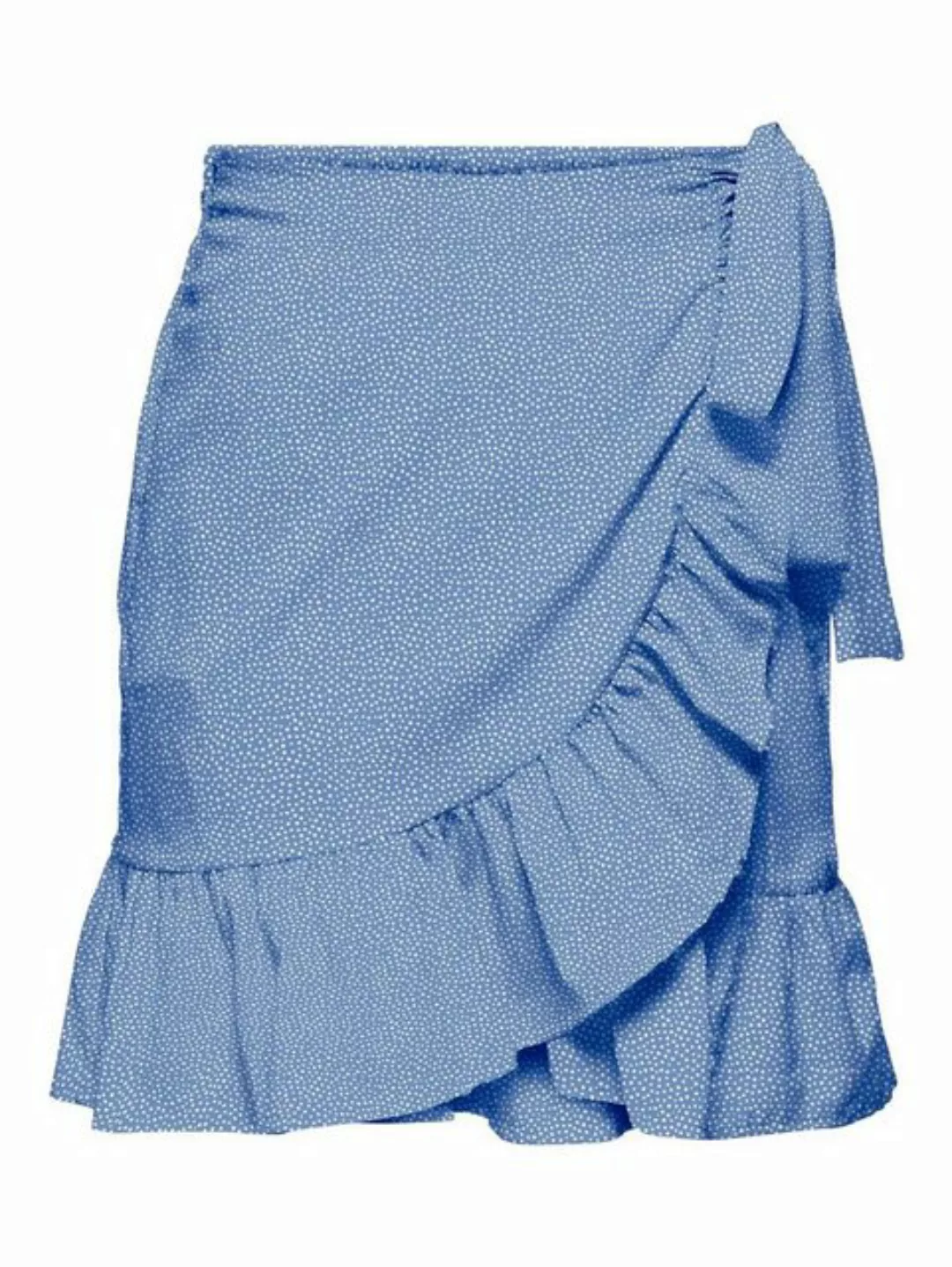 ONLY Sommerrock Kurzer Wickel Rock Falten Skirt ONLOLIVIA 4848 in Blau-2 günstig online kaufen