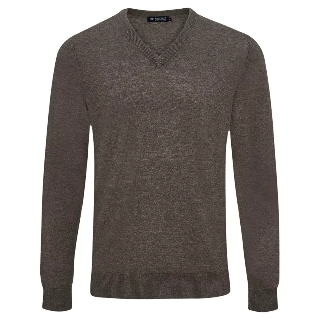 Hackett Wool Silk Cash V-ausschnitt Sweater M Dark.Taupe günstig online kaufen